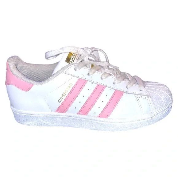 adidas | Shoes | Adidas Superstar White And Pink Sneakers | Poshmark